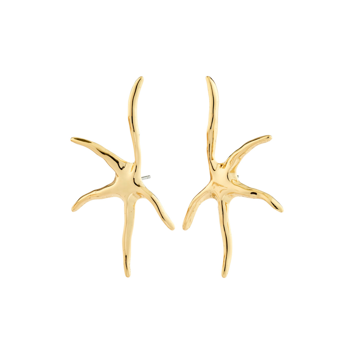Boucles d’oreilles PRISM étoile de mer – finition plaquée or de Pilgrim