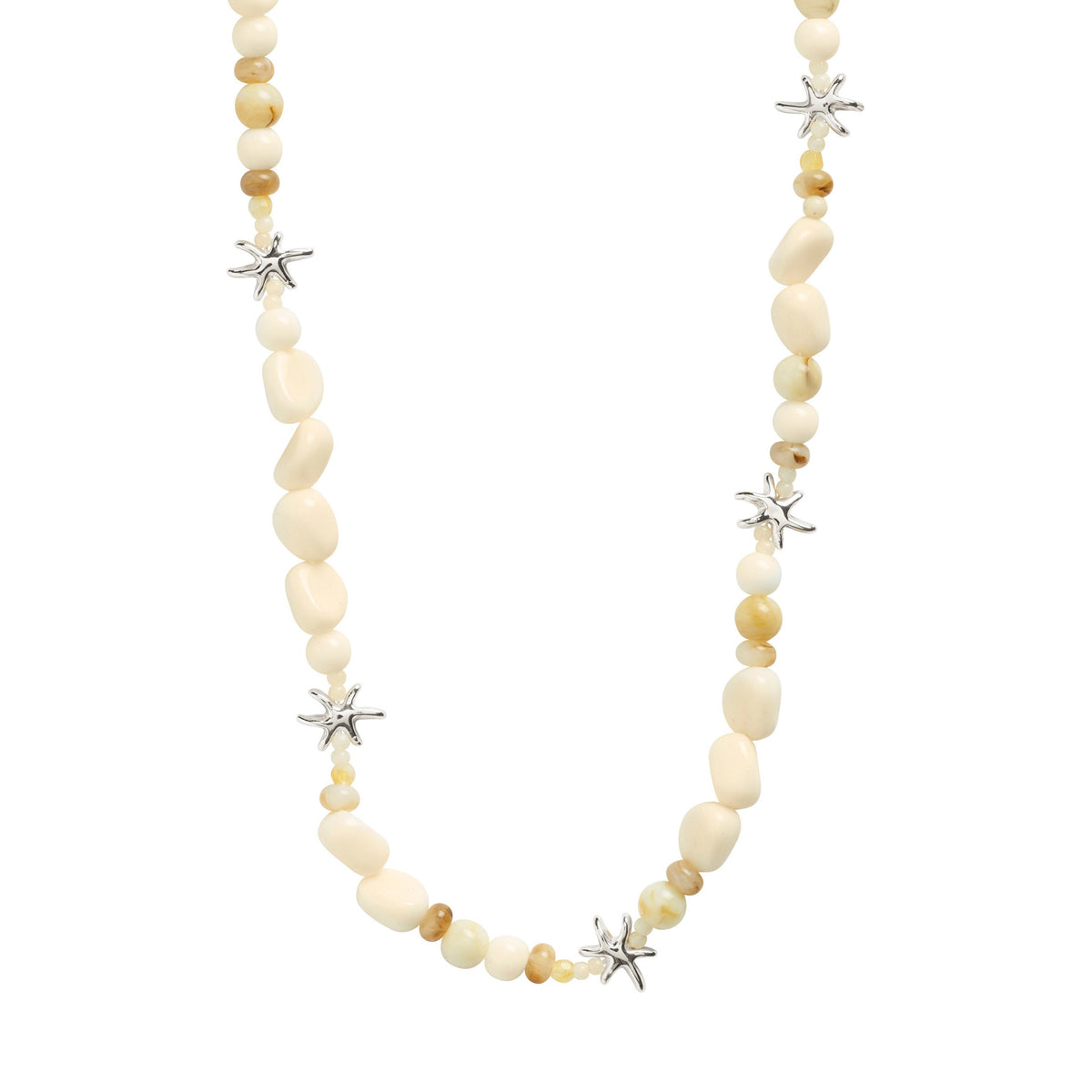 Collier PRISM à billes – finition plaquée argent de Pilgrim