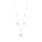 Collier PRISM avec perles et breloques – finition plaquée argent de Pilgrim