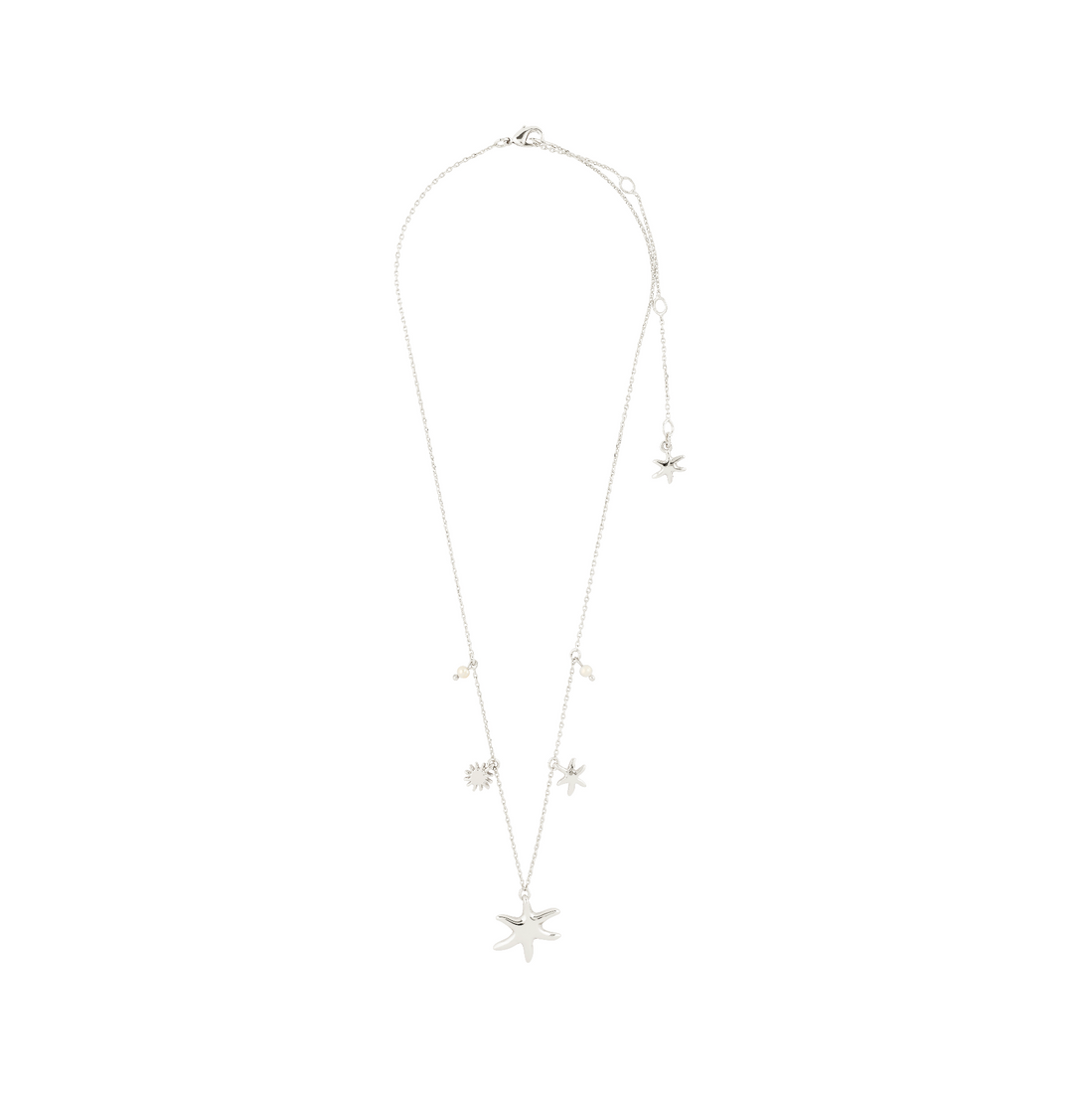 Collier PRISM avec perles et breloques – finition plaquée argent de Pilgrim, vue 2