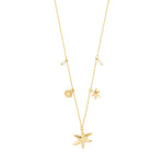 Collier PRISM avec perles et breloques – finition plaquée or de Pilgrim