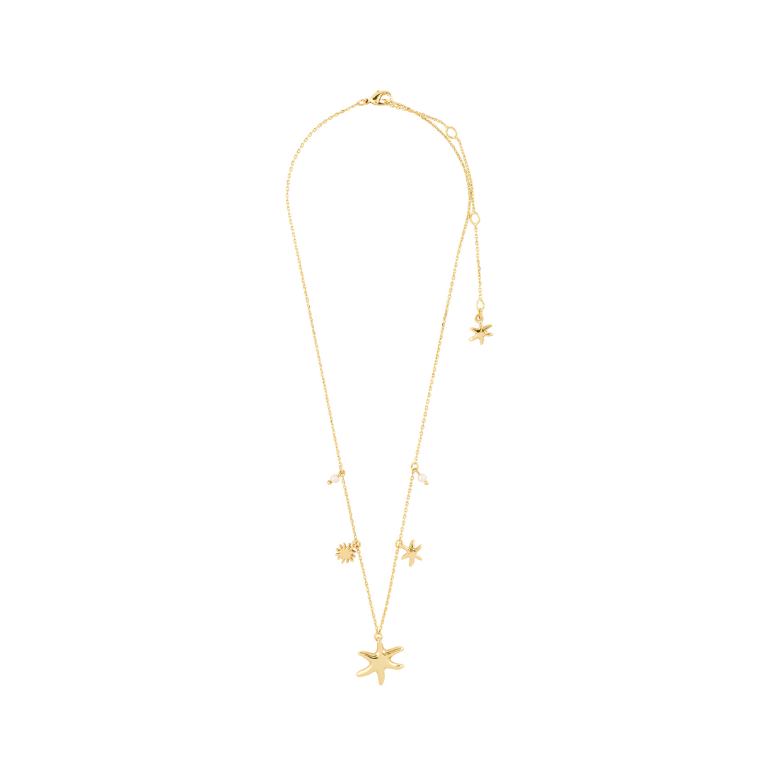 Collier PRISM avec perles et breloques – finition plaquée or de Pilgrim, vue 2