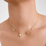 Collier PRISM avec perles et breloques – finition plaquée or de Pilgrim, vue 3