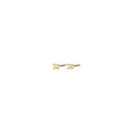 Boucles d'oreilles RAVI cristaux zircon 2 mm – finition plaquée or de Pilgrim