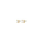 Boucles d'oreilles RAVI cristaux zircon 3 mm – finition plaquée or de Pilgrim