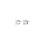 Boucles d'oreilles RAVI cristaux zircon 5 mm – finition plaquée argent de Pilgrim