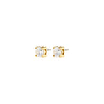 Boucles d'oreilles RAVI cristaux zircon 5 mm – finition plaquée or de Pilgrim