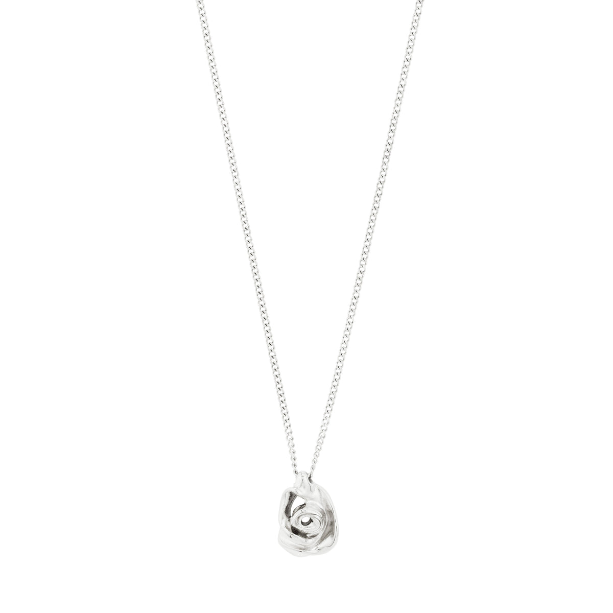 Riyan collier pendentif rose – finition plaquée argent de Pilgrim, vue 1