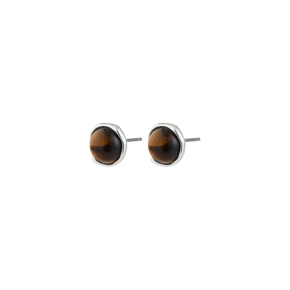 Boucles d’oreilles SENSE – agate – finition plaquée argent de Pilgrim
