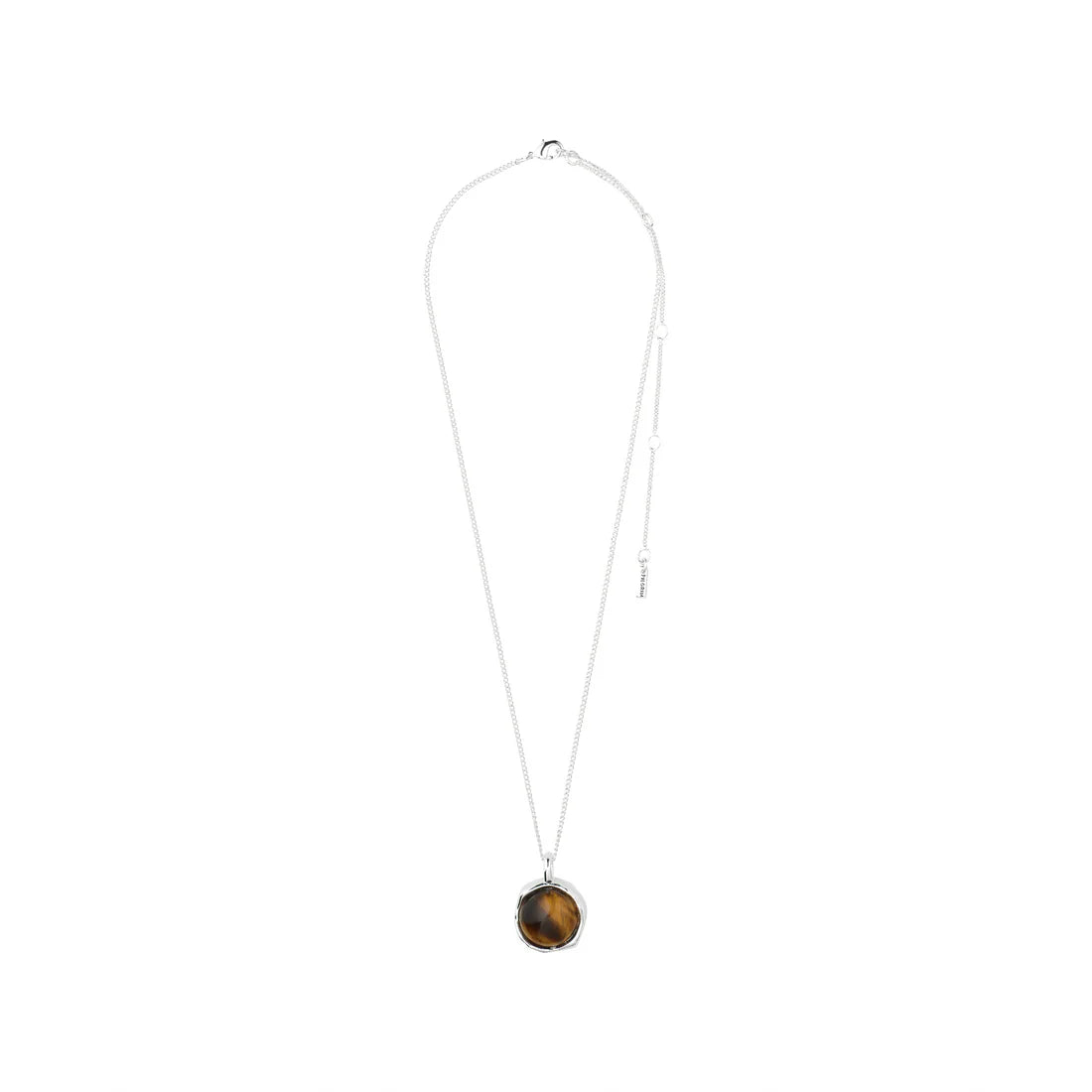 Collier SENSE – agate – finition plaquée argent de Pilgrim