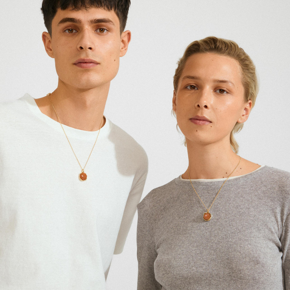 Collier SENSE – agate – finition plaquée or de Pilgrim, vue 3