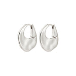 Créoles SENSE boucles d’oreilles – finition plaquée argent de Pilgrim