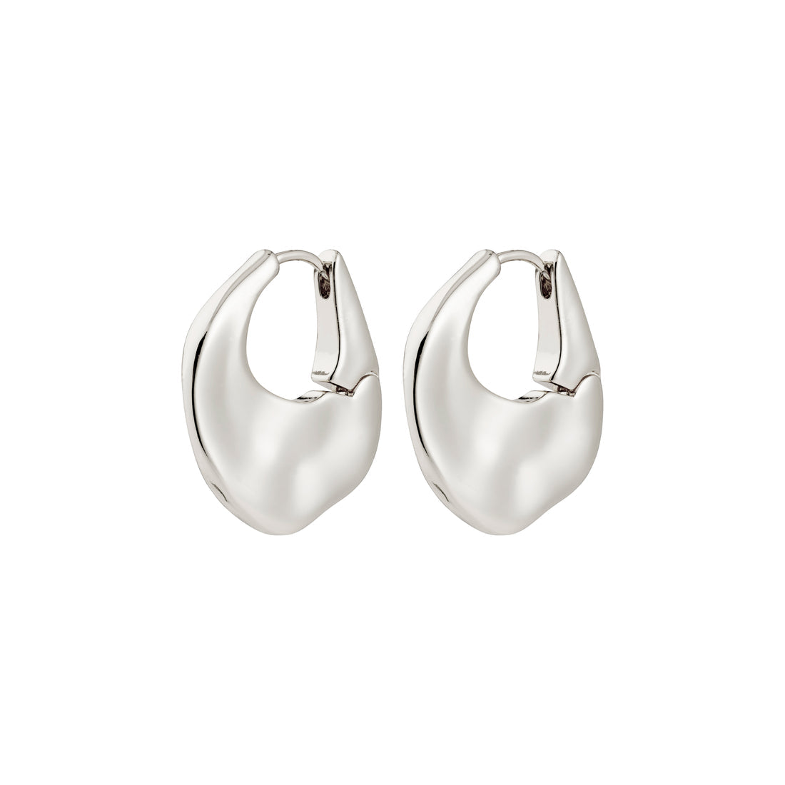 Créoles SENSE boucles d’oreilles – finition plaquée argent de Pilgrim