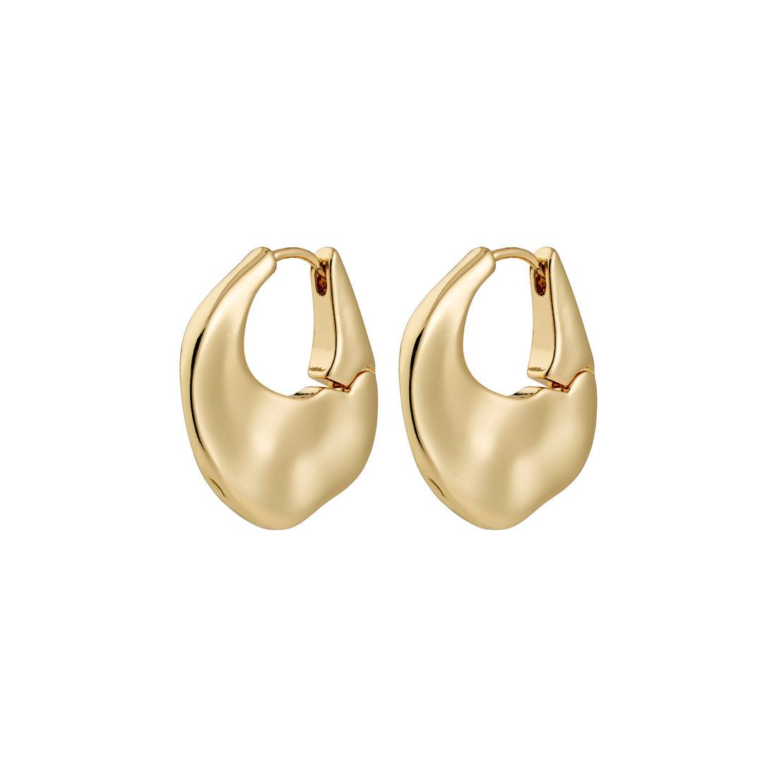 Créoles SENSE boucles d’oreilles – finition plaquée or de Pilgrim