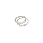 Bague SHIFT – finition plaquée argent de Pilgrim