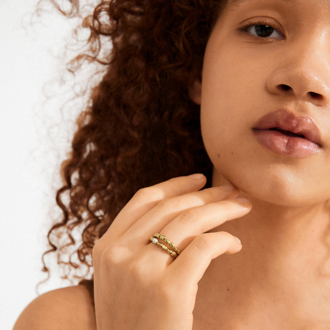 Bague SHIFT – finition plaquée or de Pilgrim, vue 2