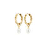 Boucles d’oreilles SHIFT perle d’eau douce – finition plaquée or de Pilgrim