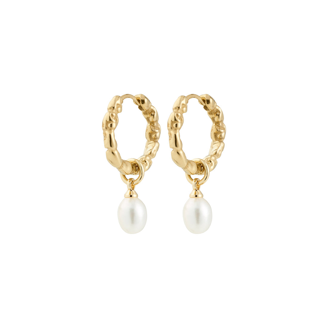 Boucles d’oreilles SHIFT perle d’eau douce – finition plaquée or de Pilgrim