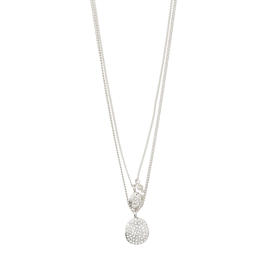 Collier SHIFT ensemble 2 en 1 – finition plaquée argent de Pilgrim