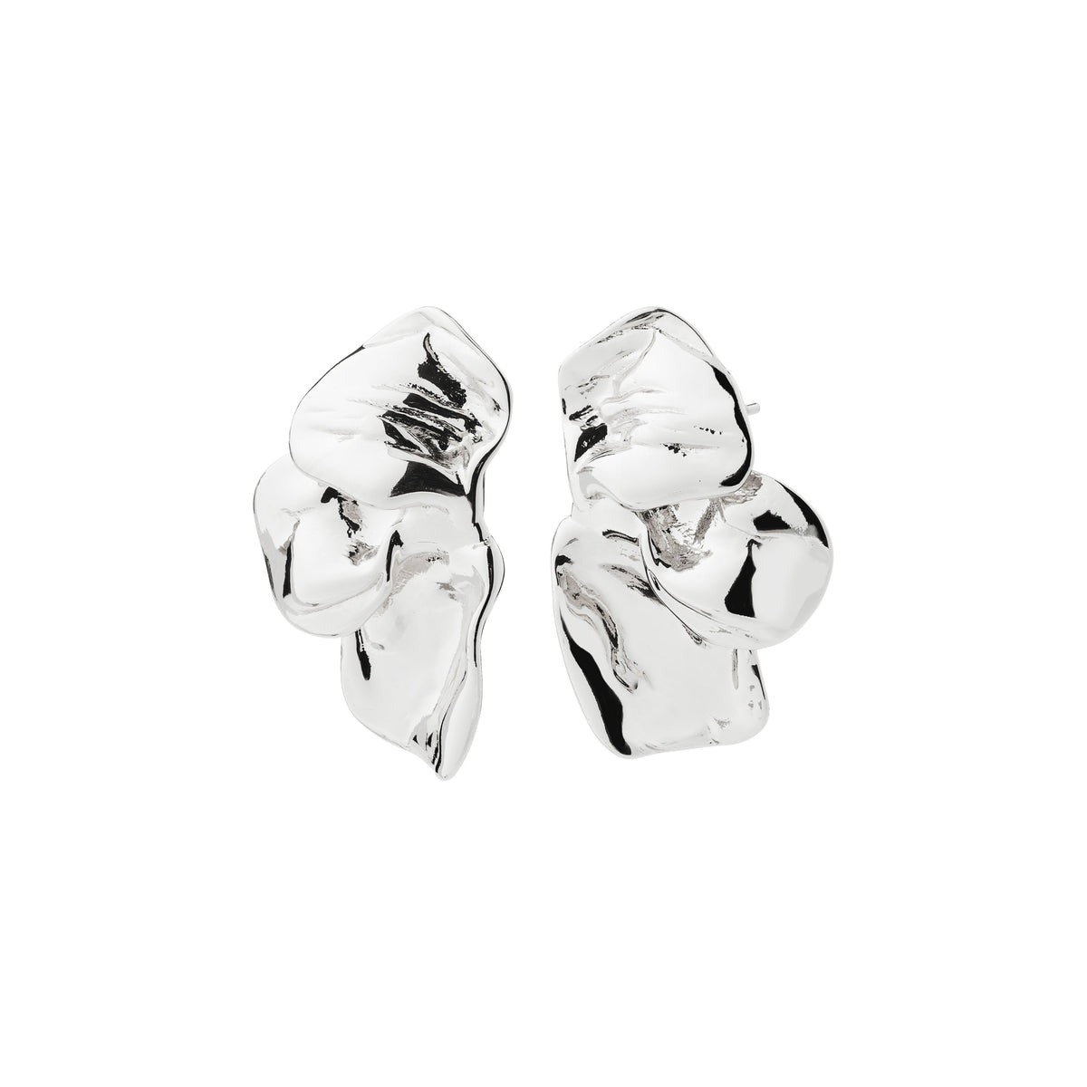 Boucles d'oreilles SOLARI pétales – finition plaquée argent de Pilgrim, vue 1