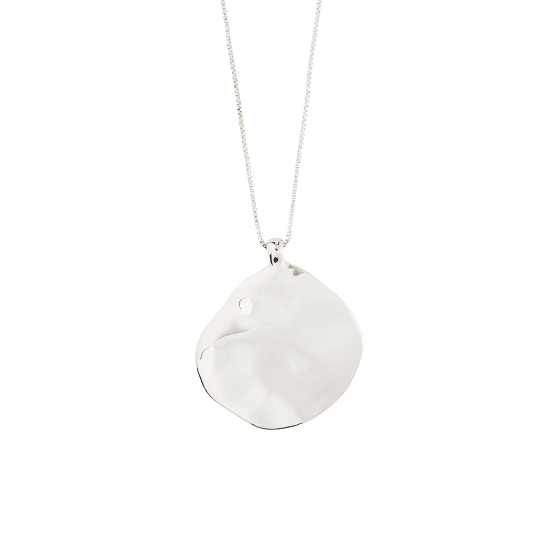 Collier SPARKLE à pendentif ondulé – finition plaquée argent de Pilgrim