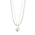 Collier SPARKLE à pendentif pièce 2-en-1 – finition plaquée argent de Pilgrim