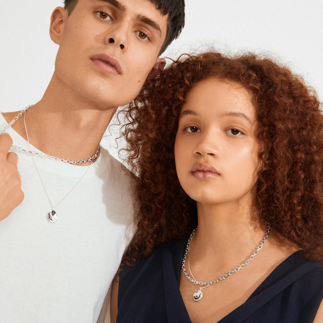 Collier SPARKLE à pendentif pièce 2-en-1 – finition plaquée argent de Pilgrim, vue 3