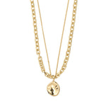 Collier SPARKLE à pendentif pièce 2-en-1 – finition plaquée or de Pilgrim