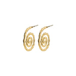 Boucles d'oreilles STILL spirales – finition plaquée or de Pilgrim