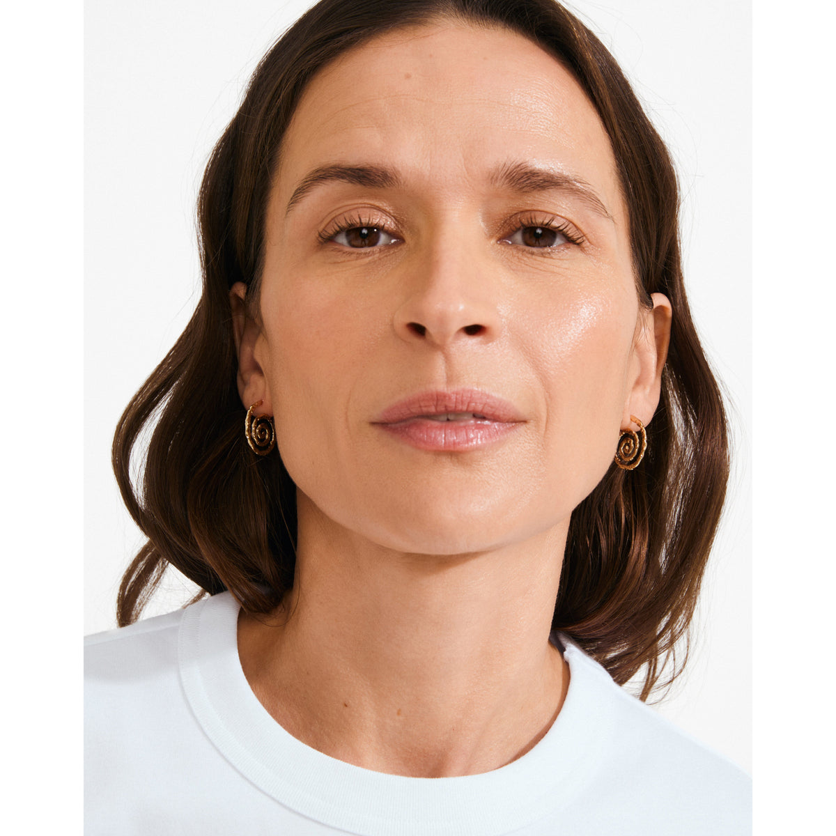 Boucles d'oreilles STILL spirales – finition plaquée or de Pilgrim, vue 2