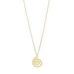 Collier STILL à pendentif spirale de Pilgrim, finition plaqué or