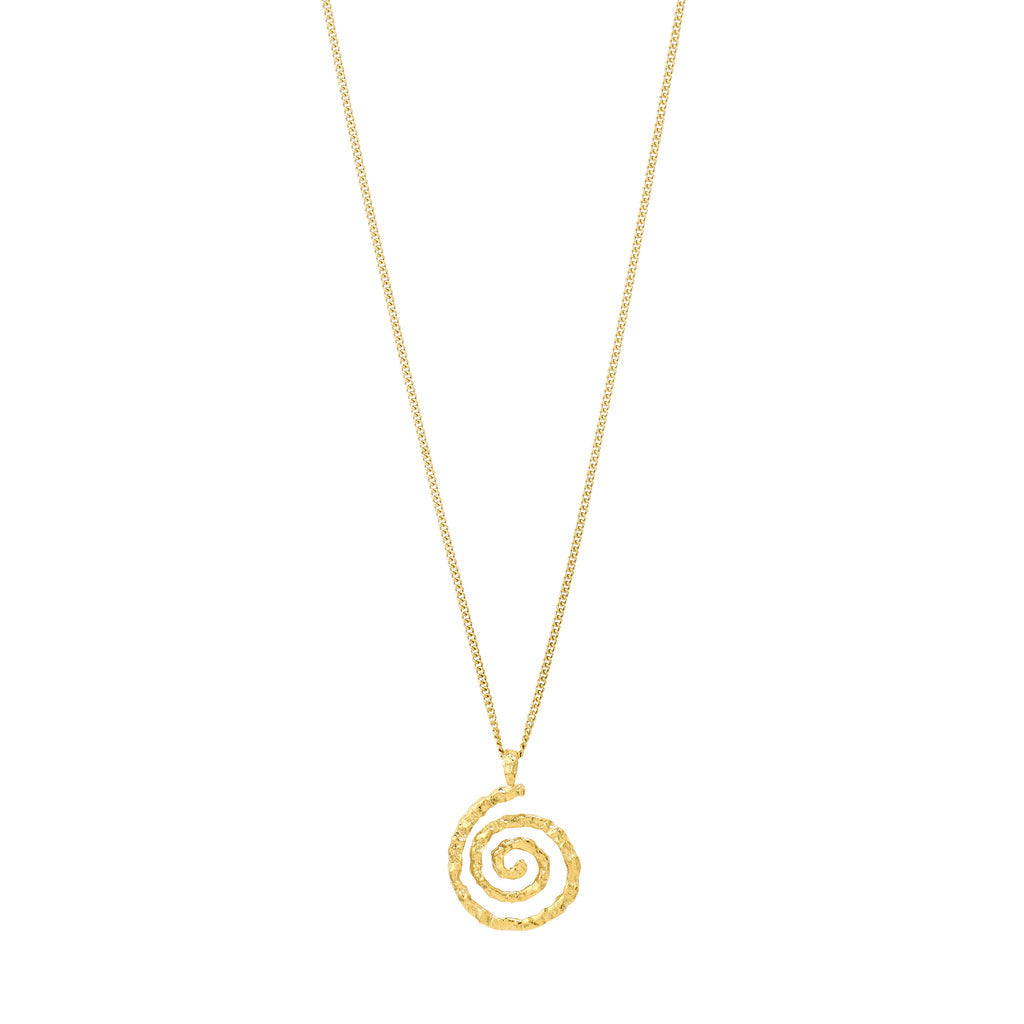 Collier STILL à pendentif spirale de Pilgrim, finition plaqué or