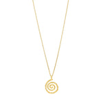 Collier STILL à pendentif spirale de Pilgrim, finition plaqué or, vue 2