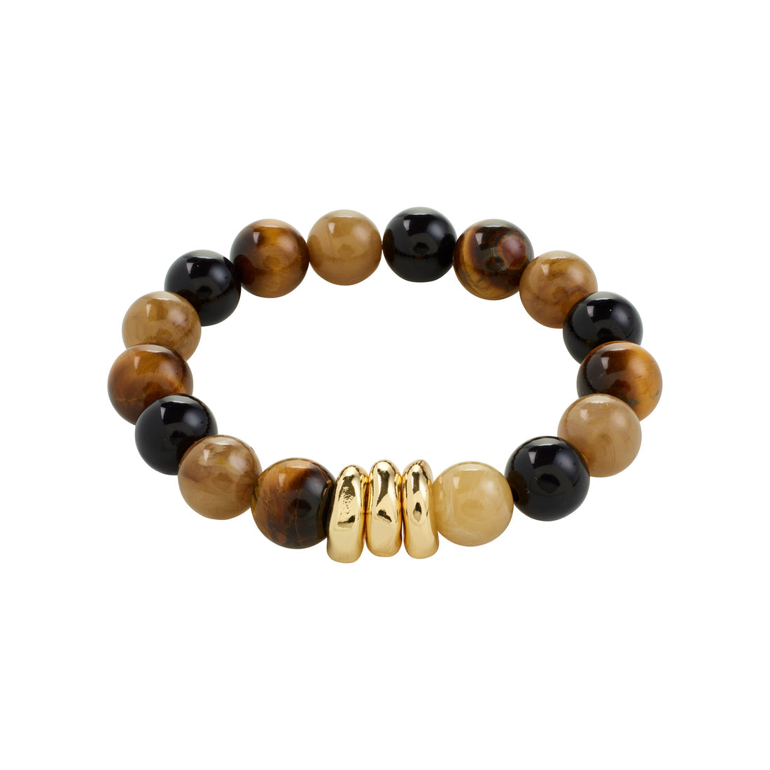 Bracelet UNFOLD brun – finition plaquée or de Pilgrim