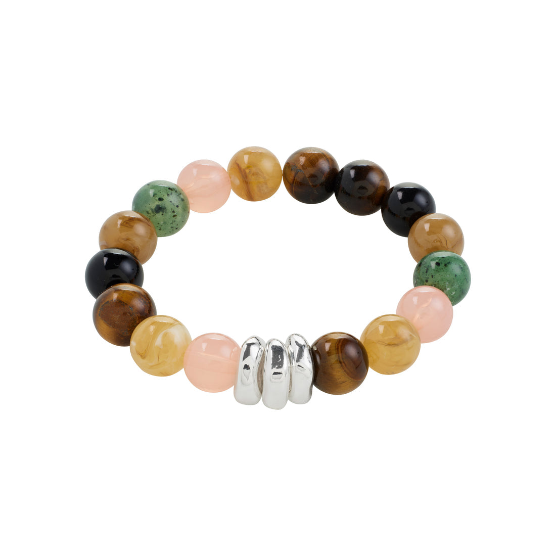 Bracelet UNFOLD multicolore – finition plaquée argent de Pilgrim