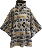 Poncho polaire à capuchon Arseno, motif Navajo, vue de face
