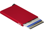 Porte-cartes en aluminium Cardprotector – Secrid, rouge, avec les cartes sorties