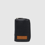 Porte-cartes Hunt RFID en cuir bicolore — Noir / cognac