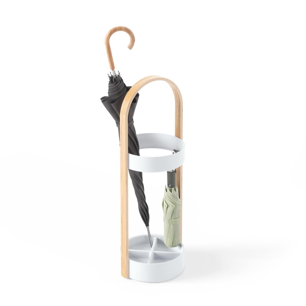 Porte-parapluies Bellwood Umbra – Blanc et naturel – vue du produit