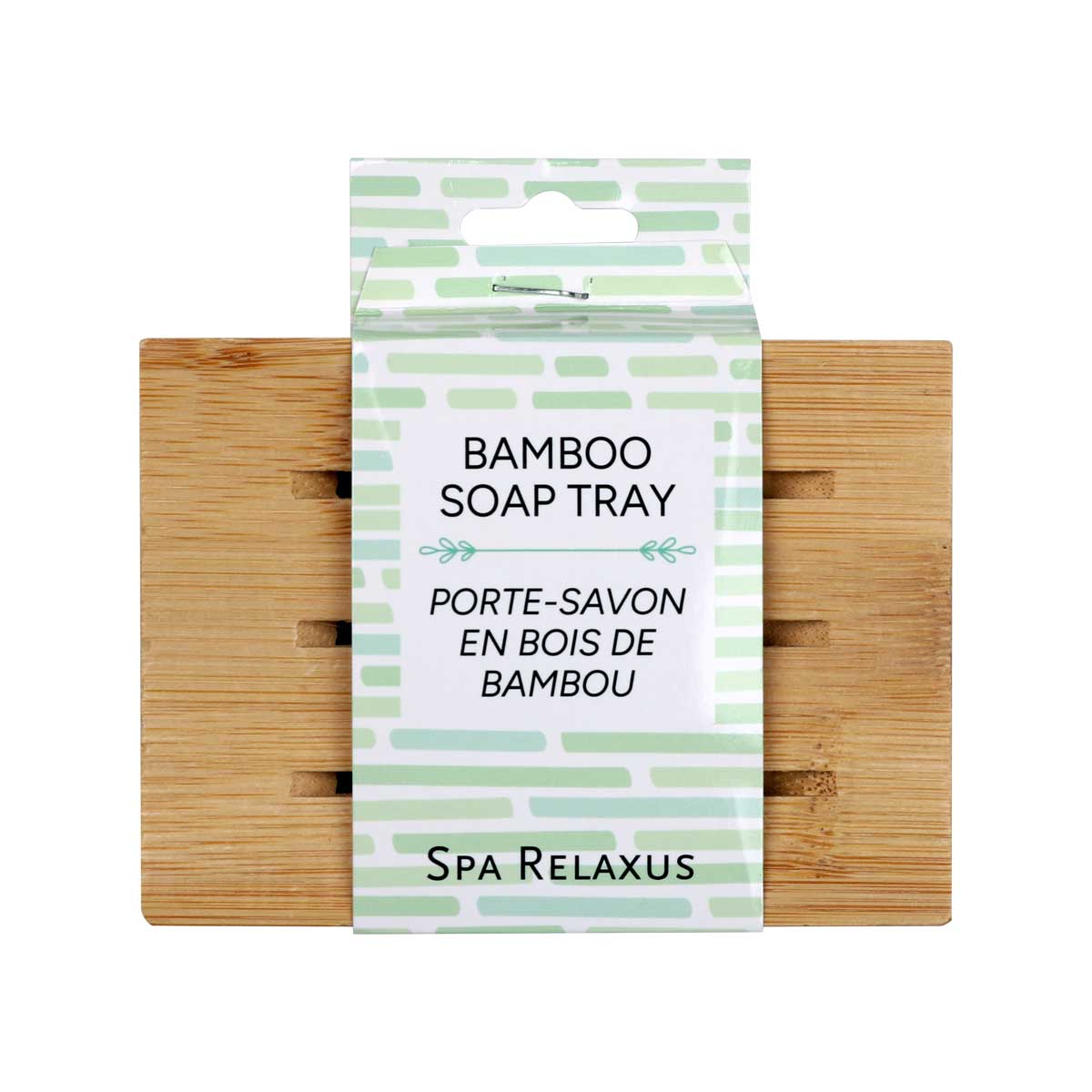 Porte-savon en bambou Relaxus dans son nouvel emballage