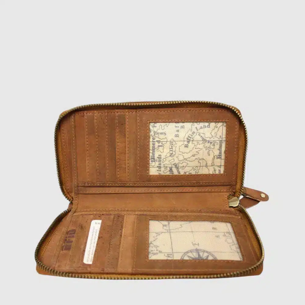 Portefeuille Hunt en cuir – Fermeture à glissière – Vue 2