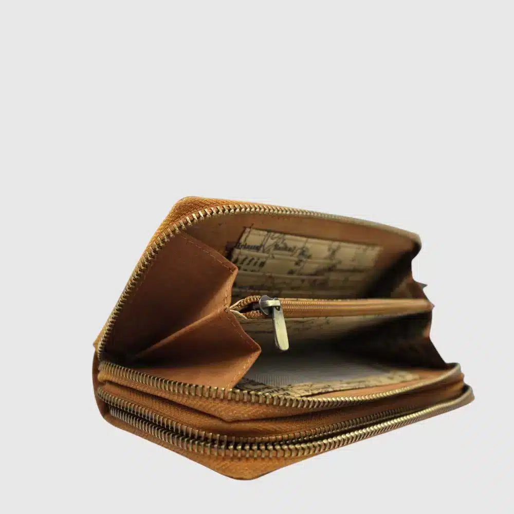 Portefeuille Hunt en cuir – Fermeture à glissière – Vue 3