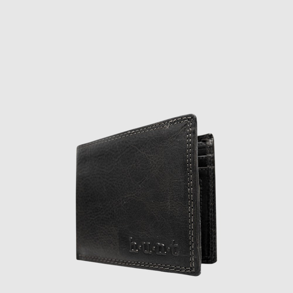 Portefeuille Hunt en cuir pour homme — Noir