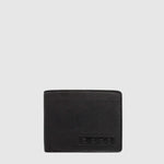 Portefeuille Hunt RFID en cuir à volet gauche — Noir