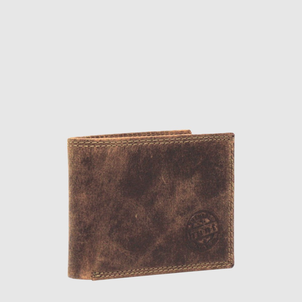 Portefeuille Hunt RFID en cuir cognac — cognac, vue de trois quarts