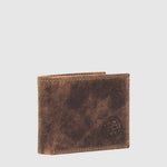 Portefeuille Hunt RFID en cuir cognac — cognac, vue de trois quarts