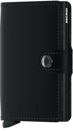 Portefeuille Miniwallet en cuir mat – Secrid, noir, vue de face