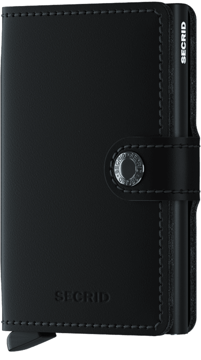 Portefeuille Miniwallet en cuir mat – Secrid, noir, vue de face