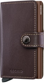 Portefeuille Miniwallet Original – Secrid, chocolat, vue de face