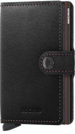 Portefeuille Miniwallet Original – Secrid, noir et brun, vue de face